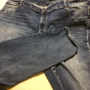 Plus size skinny legged jeans